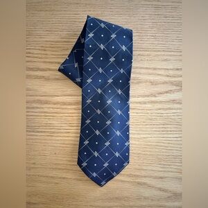 Valentino dark blue silk tie